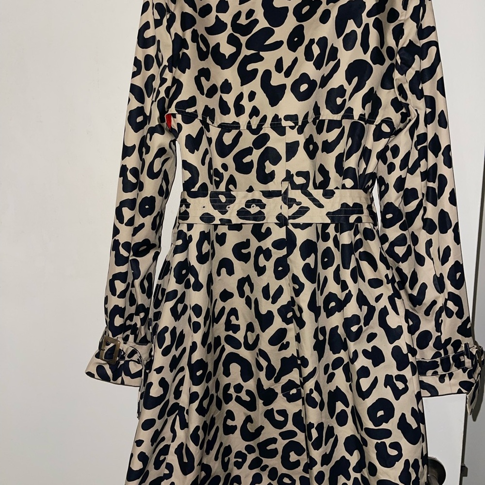 Leopard Print Women's Trench Coat - Picture 7 of 13